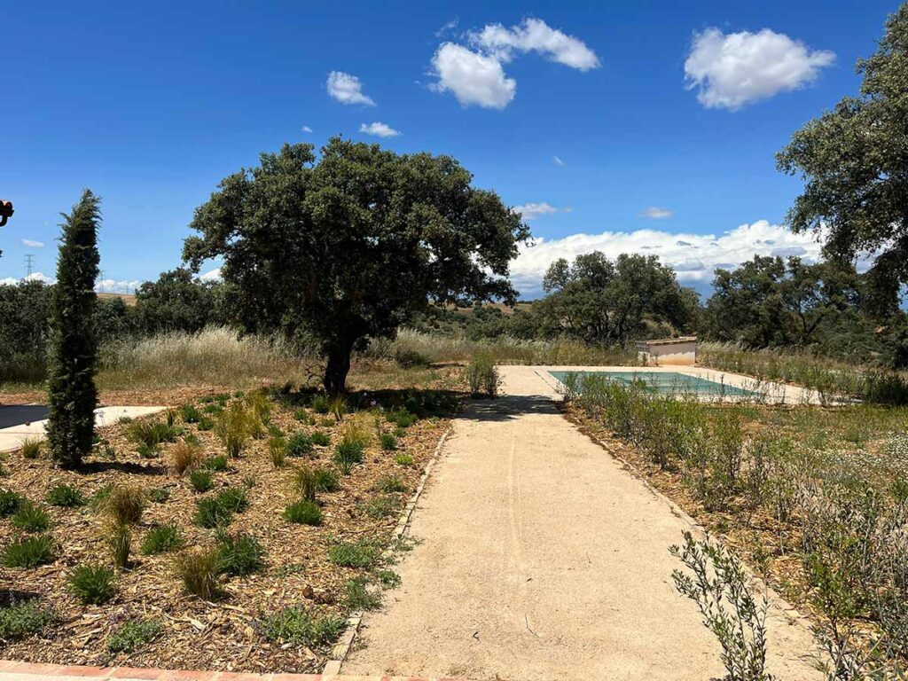 jardin en finca casa de campo en oropesa