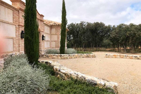 jardin finca en la alcarria creamos caminos pradera borduras plantas