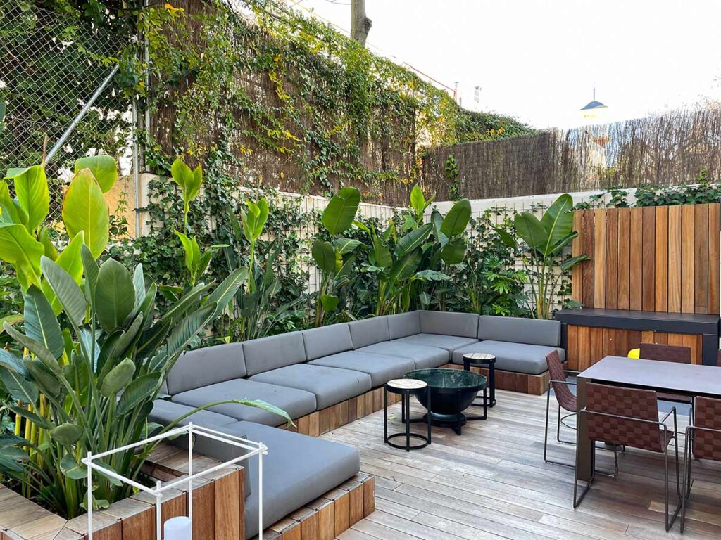 jardin urbano chalet en madrid